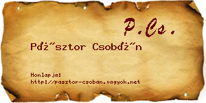 Pásztor Csobán névjegykártya